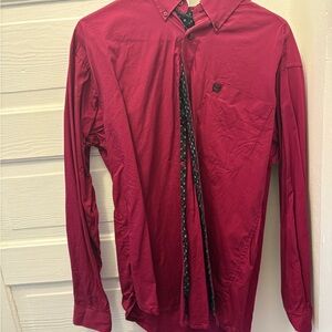 Cinch Magenta Button-Up Shirt
